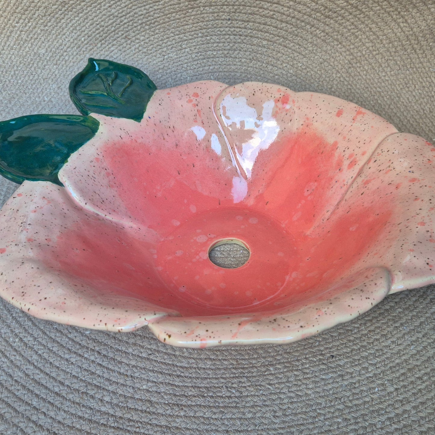 Håndvask blomsterformet rosa og lyserød