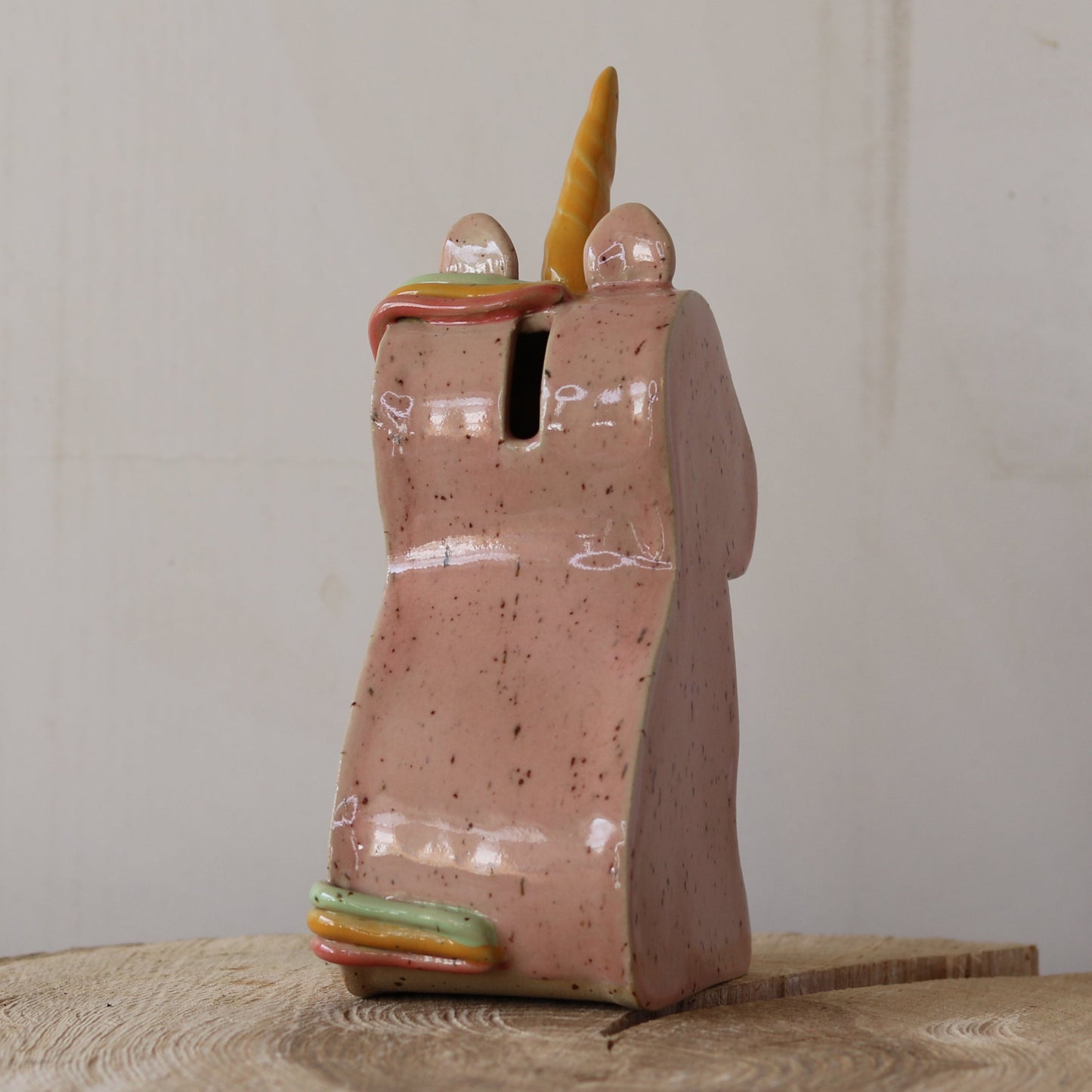 Sparebøsse, rosa enhjørning