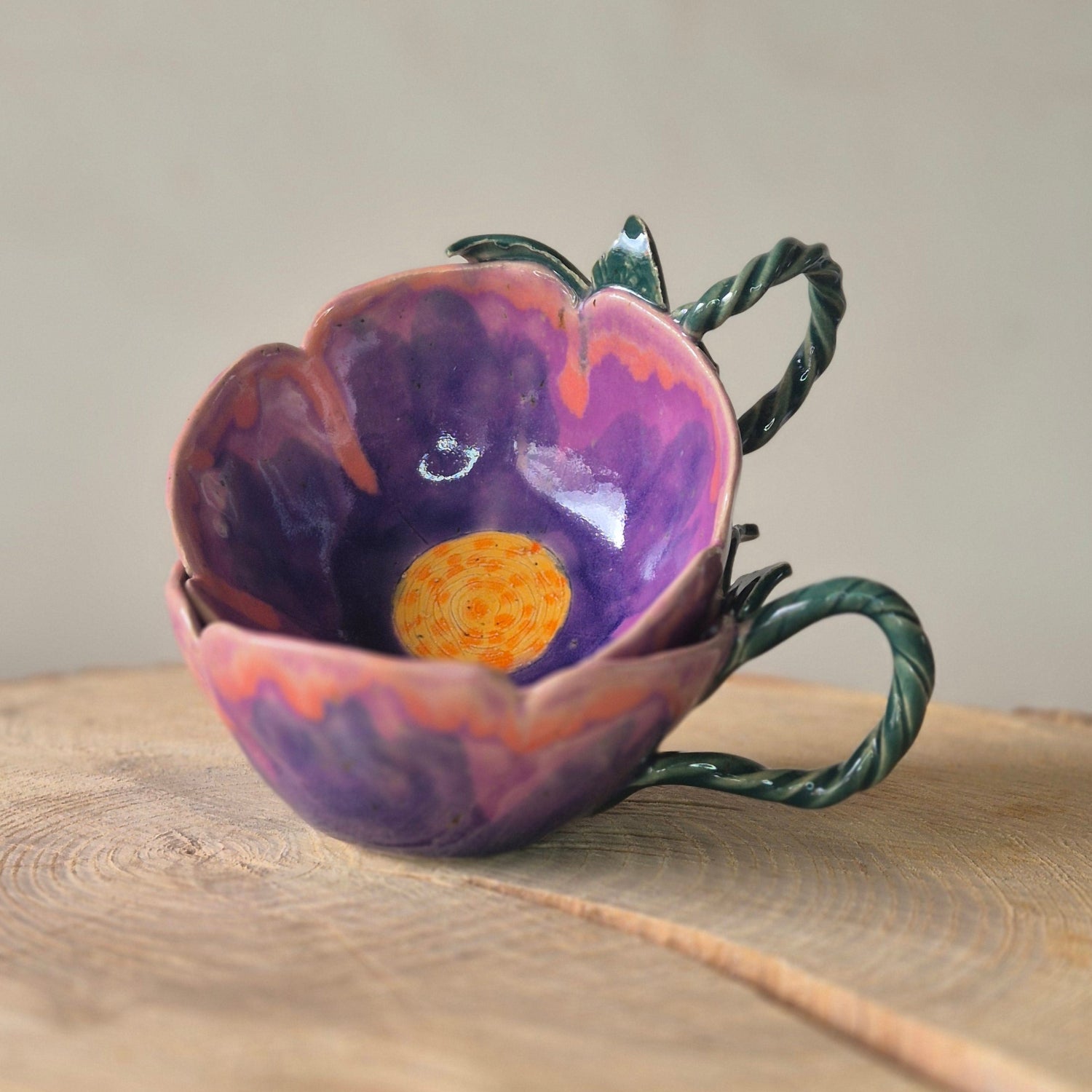 Blomsterkop, blåviolet - ovenfra