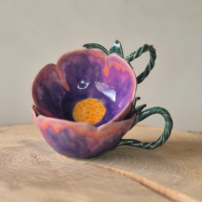 Blomsterkop, blåviolet - ovenfra