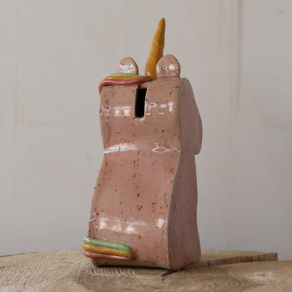 Sparebøsse, rosa enhjørning