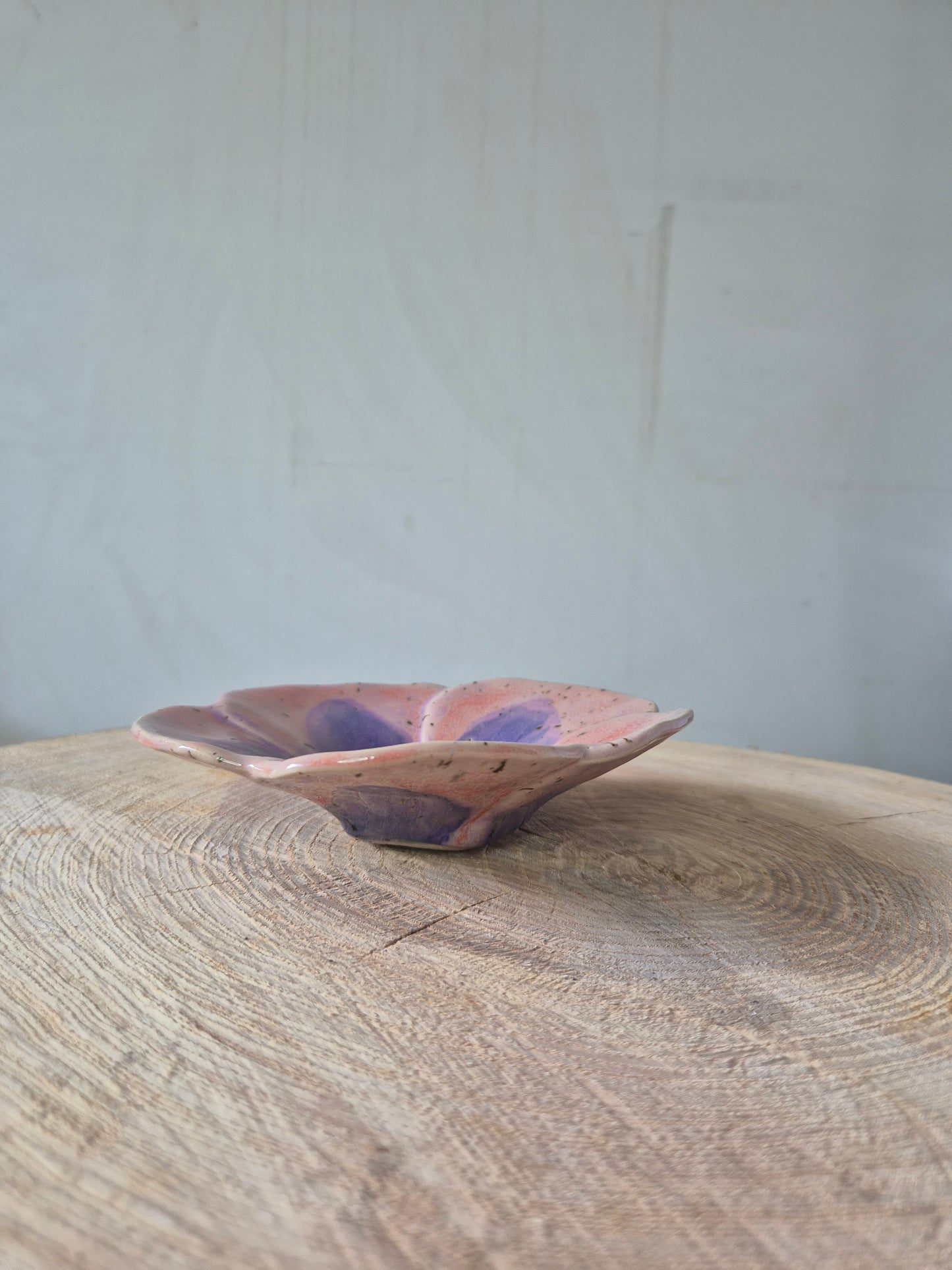 Blomster tallerken, Lilla og rosa